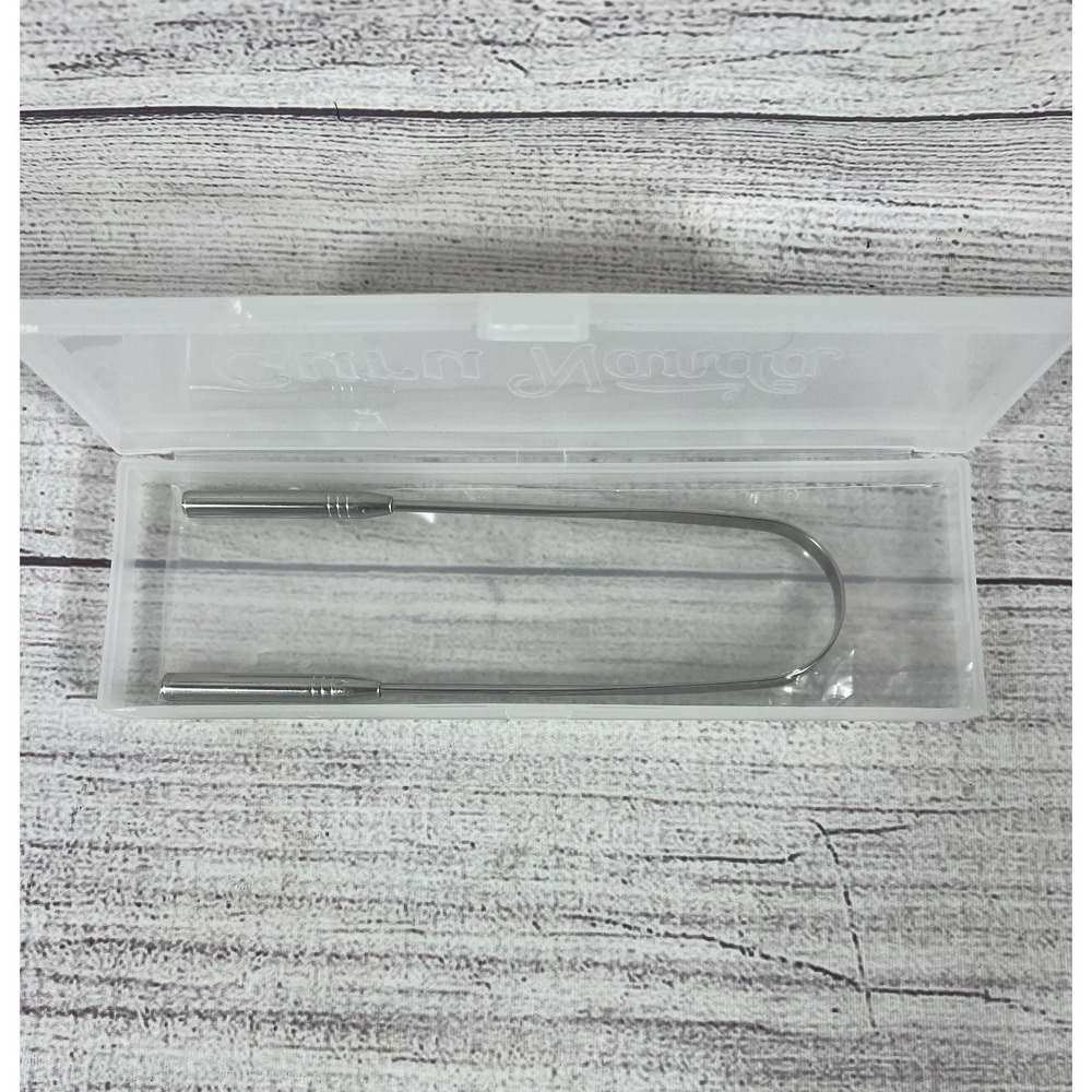 NWT GuruNanda Tongue Scraper Stainless Steel‎ Oral Care Cleaner Case